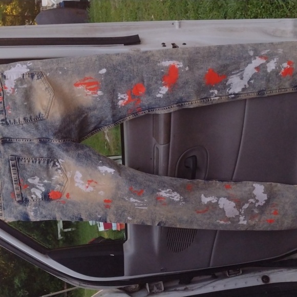 Evolution Design Distressed Multicolor Men's Jeans(42) - Picture 3 of 3